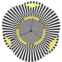 faltkarte | optical gelb, happy birthday – design kirstin hoevermann