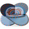 faltkarte | optical orange | blau, happy birthday – design kirstin hoevermann