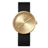 leff | tube watch, ø 38mm, messing | design piet hein eek