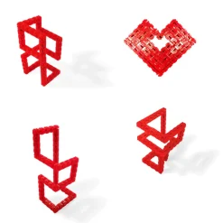 snaak | 3d-puzzle, rot